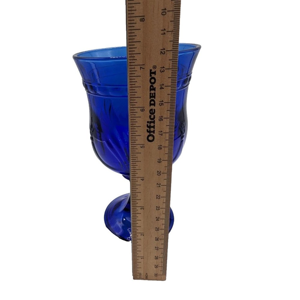 Alexandra Blue Cobalt by Toscany Water Goblet Vintage - Picture 7 of 10